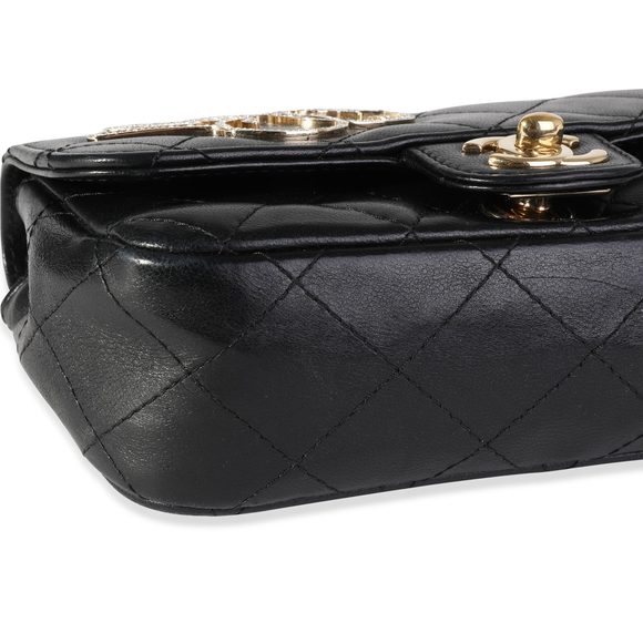 Chanel Black Quilted Lambskin V for Victory Peace Sign Extra Mini Flap Bag - Picture 3 of 8